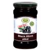 KORVEL Greek Black Olives, Pitted, Halkidiki (Greece), Super Colossal 111/120, Glass Jar 290g Premium Table Olives view 1