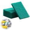 10er Pack Scour Pads Sponge Dish Scrubber Non-Scratch Green Reusable Household Scrub Pads for Kitchen and Dish Cleaning Tool view 1