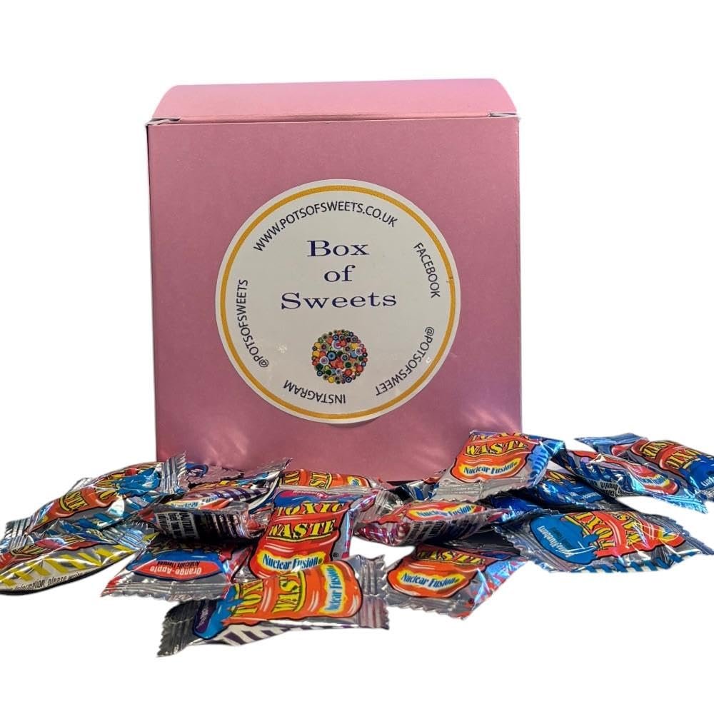 300g Rose Pink Box of Toxic Waste Nuclear Fusion Super Sour Sweets