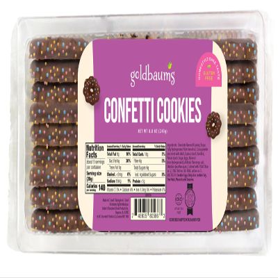 Goldbaums Confetti Cookies - Gluten Free - Flower shaped Biscuits - Kosher for Passover and all year around - 4 x 250gr