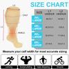 AOOWU Plus Size Compression Socks for Men and Women, 1 Pair Wide Calf Graduated Compression Stockings, Extra Large Knee High Stockings for Support Travel Running Pregnancy Edema Nurses, 20-30 mmHg view 2