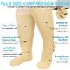 AOOWU Plus Size Compression Socks for Men and Women, 1 Pair Wide Calf Graduated Compression Stockings, Extra Large Knee High Stockings for Support Travel Running Pregnancy Edema Nurses, 20-30 mmHg view 3