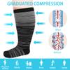 AOOWU Plus Size Compression Socks for Men and Women, 3 Pair Wide Calf Graduated Compression Stockings, Extra Large Knee High Stockings for Support Travel Running Pregnancy Edema Nurses, 20-30 mmHg view 4