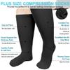 AOOWU Plus Size Compression Socks for Men and Women, 3 Pair Wide Calf Graduated Compression Stockings, Extra Large Knee High Stockings for Support Travel Running Pregnancy Edema Nurses, 20-30 mmHg view 3
