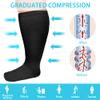 AOOWU Plus Size Compression Socks for Men and Women, 3 Pair Wide Calf Graduated Compression Stockings, Extra Large Knee High Stockings for Support Travel Running Pregnancy Edema Nurses, 20-30 mmHg view 4