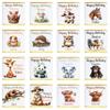 Personalised Chocolate Neapolitan Party Bag Filler Treats Birthday Wedding Christmas Favours Gifts Highland Cow Horse Guinea Pig Giraffe Meerkat Sloth Monkey Owl Hedgehog Elephant (100, Gold Foil) view 1