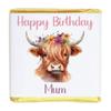 Personalised Chocolate Neapolitan Party Bag Filler Treats Birthday Wedding Christmas Favours Gifts Highland Cow Horse Guinea Pig Giraffe Meerkat Sloth Monkey Owl Hedgehog Elephant (100, Gold Foil) view 3
