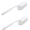 2 Pcs Bath Sponge Cleaner with Handle Long Cleaning Shower Brush Tub (White-2 Pcs) view 1
