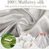 100% Mulberry Silk Sleeping Mask Eyepatch Blocking Light Eyemask Soft Padded Travel Sleeping Aid for Sleep Patch Slaapmasker(Light Gray) view 3