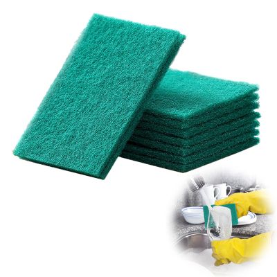 10 Pack Scouring Pad,Dish Scrubber for Kitchen,Multipurpose Scour Pads for Cleaning,Uncoated Pots and Pans, Cast Iron Cooktops, Grill Grates, Oven Racks
