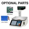 YXYLJOZ Label Printing Scales for Food Retail Store - Commercial Digital Price Computing Scale with Thermal Label Printer, Double-Sided LCD Display (Machine) view 3