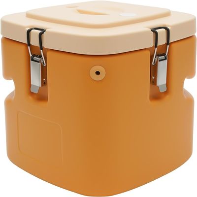 Insulated Food Container, Portable Food Soup Warmer With Lid, 10L Stainless Stee Insulated Cooler Bucket, Commercial Insulated Lunch Bucket(Size:Yellow)