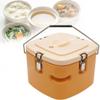 Insulated Food Container, Portable Food Soup Warmer With Lid, 10L Stainless Stee Insulated Cooler Bucket, Commercial Insulated Lunch Bucket(Size:Yellow) view 3