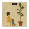 Potted Plant and Woman Scale for Body Weight Highly Accurate Digital Bathroom Body Scale Digital Body Weight Scale Tempered Glass LCD Display Batteries and Tape Measure view 1