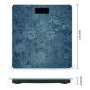Blue Floral Lace Scale for Body Weight Highly Accurate Digital Bathroom Body Scale Digital Body Weight Scale Tempered Glass LCD Display Batteries and Tape Measure view 2