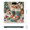 Cute Christmas Socks Scale for Body Weight Highly Accurate Digital Bathroom Body Scale Digital Body Weight Scale Tempered Glass LCD Display Batteries and Tape Measure view 2