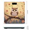 Cute Owl Scale for Body Weight Highly Accurate Digital Bathroom Body Scale Digital Body Weight Scale Tempered Glass LCD Display Batteries and Tape Measure view 2