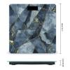 Abstract Art Geometry Scale for Body Weight Highly Accurate Digital Bathroom Body Scale Digital Body Weight Scale Tempered Glass LCD Display Batteries and Tape Measure view 2