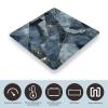 Abstract Art Geometry Scale for Body Weight Highly Accurate Digital Bathroom Body Scale Digital Body Weight Scale Tempered Glass LCD Display Batteries and Tape Measure view 3