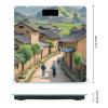 Ancient Town Scale for Body Weight Highly Accurate Digital Bathroom Body Scale Digital Body Weight Scale Tempered Glass LCD Display Batteries and Tape Measure view 2