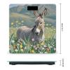Donkey and Flower Scale for Body Weight Highly Accurate Digital Bathroom Body Scale Digital Body Weight Scale Tempered Glass LCD Display Batteries and Tape Measure view 2