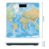 World Map Scale for Body Weight Highly Accurate Digital Bathroom Body Scale Digital Body Weight Scale Tempered Glass LCD Display Batteries and Tape Measure view 2