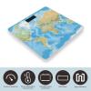 World Map Scale for Body Weight Highly Accurate Digital Bathroom Body Scale Digital Body Weight Scale Tempered Glass LCD Display Batteries and Tape Measure view 3