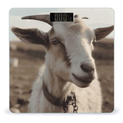 Goat on Hillside Scale for Body Weight Highly Accurate Digital Bathroom Body Scale Digital Body Weight Scale Tempered Glass LCD Display Batteries and Tape Measure