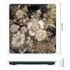 Gold Leaf Flowers Scale for Body Weight Highly Accurate Digital Bathroom Body Scale Digital Body Weight Scale Tempered Glass LCD Display Batteries and Tape Measure view 2