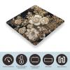 Gold Leaf Flowers Scale for Body Weight Highly Accurate Digital Bathroom Body Scale Digital Body Weight Scale Tempered Glass LCD Display Batteries and Tape Measure view 3
