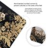 Gold Leaf Flowers Scale for Body Weight Highly Accurate Digital Bathroom Body Scale Digital Body Weight Scale Tempered Glass LCD Display Batteries and Tape Measure view 4