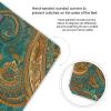 Yellow Paisley Pattern Scale for Body Weight Highly Accurate Digital Bathroom Body Scale Digital Body Weight Scale Tempered Glass LCD Display Batteries and Tape Measure view 4