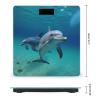 Dolphins Underwater Scale for Body Weight Highly Accurate Digital Bathroom Body Scale Digital Body Weight Scale Tempered Glass LCD Display Batteries and Tape Measure view 2