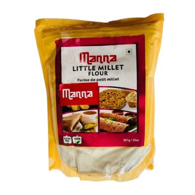 Manna Little Millet Flour 1KG Traditional Samai Millet Flour Gluten Free, Vegan Easy to Cook Product of India Pack of 1