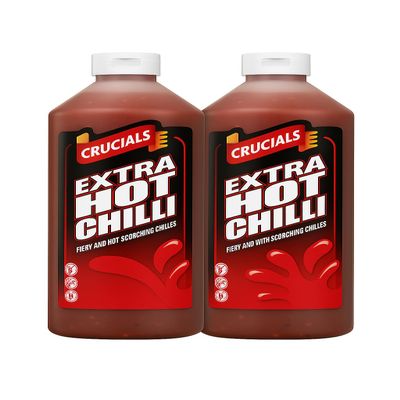 Crucials Extra Hot Chilli Sauce 1 Litre (2 Pack)