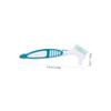 BESTYASH 2Pcs Portable Denture Brushes Double Sided Toothbrush with Easy Cleaning Nylon Bristles and PP Handle for Effective False Teeth Cleaning view 2
