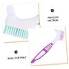 BESTYASH 2Pcs Portable Denture Brushes Double Sided Toothbrush with Easy Cleaning Nylon Bristles and PP Handle for Effective False Teeth Cleaning view 4