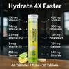Electrolytes Hydration Tablets | 40 Effervescent Rehydration Tablets | 5 High Strength Electrolytes with Added Vitamin B6, B12, C & D | 250mg Taurine for Energy, Lemon Flavour view 2