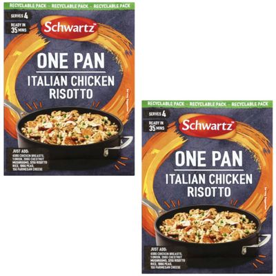 One Pan Italian Chicken Risotto Recipe Mix Twin Pack, 2 x 28g