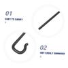 FRCOLOR Black Detachable Three-section Magician Cane with Portable Design and Plastic Material, Novelty Walking Cane Prop for Halloween Party Performance Shows view 3
