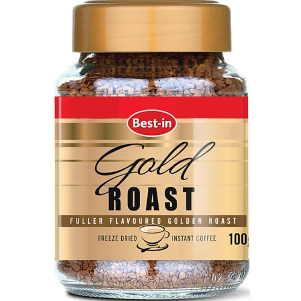Best Value Gold Roast Premium Instant Coffee Granules - 6 x 100g Jars - Rich Roast Full Flavour Freeze Dried