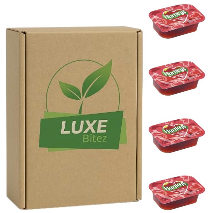 Hartley's Strawberry Jam Portions 20g Single-Serve Mini Pots Catering, Breakfast, Hotels, Cafs, Hampers - Pack of 100