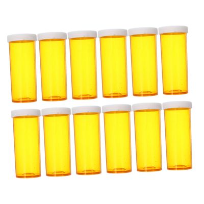 GLEAVI 12 Pcs Tablet Bottles, Portable Pill Container Set, Pp Medication Bottles with Waterproof Seal, Lightweight Pocket Case for Travel, Outdoor Use