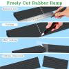 0.4" Threshold Ramps for Doorways Self-Adhesive, (39.4" Long) Rubber Ramps for Threshold Rubber Door Threshold Ramp for Wheelchair for Curb, Power Scooters, Bathroom(Coffee) view 4