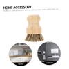 Vaguelly Bamboo Pot Brush Vegetable Scrubber Short Handle Palm Wood Kitchen Cleaning Brush Household Multi-function for Pots and Veggies view 3