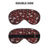 Polyester & Spandex Sleep Mask for Women Men Adjustable Silk-Like Eye Mask with Double-Sided Printing Christmas,Red Buffalo Plaid Breathable Blackout Blindfold for Sleeping Travel Night Shifts view 2