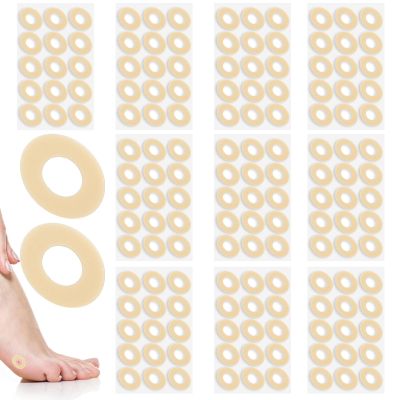 150 pcs Corn Pads | Self-Adhesive Callus Cushions for Feet & Toes | Large Oval Latex Sponge Pads for Pain Relief & Protection | Men & Women Foot Care (Beige)