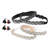 VANZACK 4pcs Elastic Shoe Straps for Heels Decorative Braided Rhinestone Bands Prevent Shoe Slipping Creative Beautiful Design for Daily Life view 1