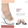 VANZACK 4pcs Elastic Shoe Straps for Heels Decorative Braided Rhinestone Bands Prevent Shoe Slipping Creative Beautiful Design for Daily Life view 4