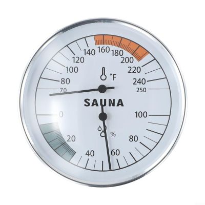Advokingtap Metal Sauna Thermometer Hygrometer Easy Installation Clear Dial Temperature Humidity Gauge For Sauna Room Accessories